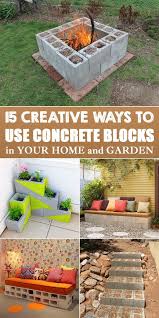 Looking for concrete ideas for your backyard? 15 Creative Ways To Use Concrete Blocks In Your Home And Garden Backyard Landscaping Backyard Garden Projects