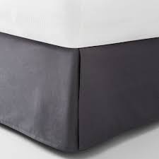 Lace bed skirt bedskirt white eyelet lace cotton dust ruffle. Dark Gray Solid Bed Skirt Queen Alahagh