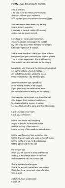 Poem For My Lover Returning To His Wife By Anne Sexton Anne Sexton Poems Smiles And Laughs