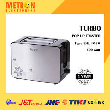 Membakar roti secara merata dan sempurna dengan fungsi auto off. Turbo Ehl 1018 Pop Up Toaster Pemanggang Roti 500 Watt Ehl1018 Shopee Indonesia