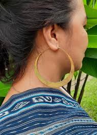 Big Gold Hoop Earrings: Lightweight Textured Statement Jewelry