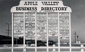 Late 1950s Apple Valley Ca Business Listing Apple Valley Victorville Hesperia