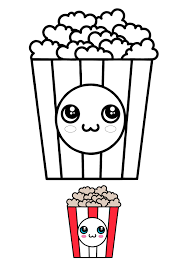 Once popped, pour the popcorn on a sheet of waxed paper and cool. Pin On Kawaii Coloring Pages