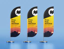 Download Free Promotional Winder Feather Flag Banner Mockup Psd Set Good Mockups