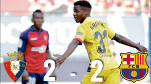 El barça tiene la oportunidad de prolongar su notable racha a domicilio ante osasuna. Osasuna Vs Barcelona 2 2 La Liga 2019 20 Match Review Youtube
