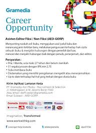 Maybe you would like to learn more about one of these? Twitter à¤ªà¤° Hr Gramedia Penerbitan Gramedia Membuka Loker Ass Editor Berminat Yuk Simak Poster Ini Ya Https T Co Ubhwggifhi