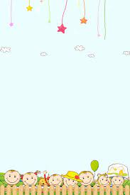 Kindergarten Enrollment Blue Cartoon Simple Layered Background Kids Background Drawing For Kids School Posters