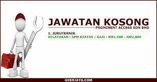 Jawatan kosong perbadanan pengurusan sisa pepejal dan pembersihan awam (swcorp). Kerja Kosong Technician Prominent Access Sdn Bhd