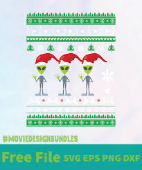 As you can see, there's no shortage of free svg files online! Alien With Santa Hat Ugly Free Designs Svg Esp Png Dxf For Cricut Movie Design Bundles