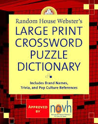 Search thousands of crossword puzzle answers on dictionary.com. Random House Webster S Large Print Crossword Puzzle Dictionary Buy Online In Cayman Islands At Cayman Desertcart Com Productid 8370927