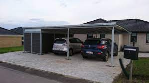 Carport Med Redskabsrum Dansk Stal Design Carport Ideer Carport Tilbygninger