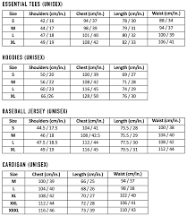 size guide fueled by vodka co