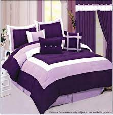 What makes solid purple comforter sets so special? Amazon Com Soft Micro Suede Comforter Set Bedding In A Bag Purple King Home Kitchen