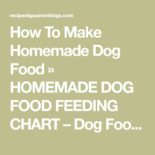 Homemade Dog Food Feeding Chart Serving Size By Dogs