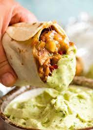 Stir in chicken, chili powder, 1/4 cup broth and 3/4 cup of picante sauce. Chicken Burrito Recipetin Eats