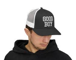 GOOD BOY Embroidered Trucker Hat: Vintage Varsity, Queer Streetwear