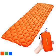 Asommet Ultralight Sleeping Pad Outdoor Lightweight Inflatable Sleeping Mat Pad Portable Waterproof Air Mattress Pad E Beach Tent Mattress On Floor Camping Mat
