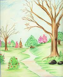 Pencil Color Scenery By Shilpa84 On Deviantart Subscribe to my channel to get more drawing videos.