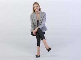 Janna 0507 Woman Sitting Leg Over The Knee 3d Model Vector Illustration People People Png Model