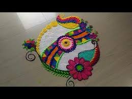 How To Make Beautiful Easy Simple Rangoli Designsuper Easy Beautiful Rangoli Design Youtube Rangoli Designs Rangoli Kolam Designs Simple Rangoli
