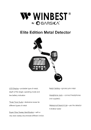 (not including wet ground) model: Barska Be11642 Elite Edition Metal Detector User Manual 16 Pages