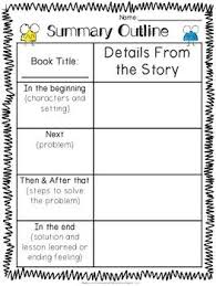 Summary Sheet And Retell Organizer Freebie Reading Workshop Reading Classroom First Grade Reading