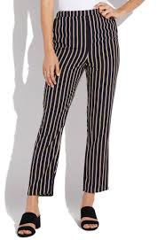 Striped Pull On Pants