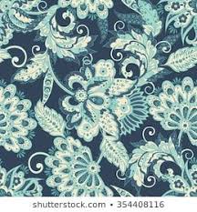 Seamless floral background pattern in vector. Seamless Pattern With Flowers In Indian Style Floral Vector Background Blume Hintergrund Vektorgrafik Paisley