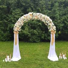 semi circle wedding arch oval wedding arch half circle mariage arch wedding archway altar semicircular white metal wedding backdrop in 2021 wedding archway wedding arch arch decoration wedding