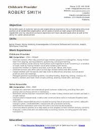 childcare provider resume samples