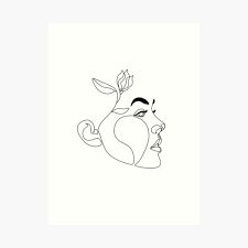 New users enjoy 60% off. Line Art Print Woman With Flowers Woman Line Art Minimalist Flower Head Woman Print Minimalist Line Poster Boho Wall Print Art Print By Onelineprint Art Prints Boho Line Art Flowers Line