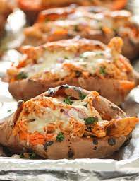 Bbq Chicken Stuffed Baked Sweet Potatoes Six Sisters Stuff Sweet Potato Bbq Recipes Chicken Sweet Potato