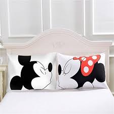 When you are in a bad mood, you can hit and pressure the plush pillow. Kenneth Case Markdown Sale Love Decorative Mickey Mouse Pillow Case Cute Design Cotton Standard Pillowcase Ho Decorative Pillow Cases Couple Pillow Pillow Gift
