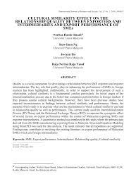 Terlalu enak jadi lupa diri part 2. Pdf Cultural Similarity Effect On The Relationship Quality Between Exporters And Intermediaries And Export Performance Of Smes