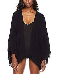 Black Beach Cover Up Moss Rose Women S Beach Cover Up Swimsuit Kimono Cardigan With Bohemian Floral Print Black Clothes Cover Up