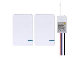 Greencycle 2 Pk Mini Size 1 Way Wireless Light Switch And 1 Pk Remote Receiver Kit Outdoor 1900 Ft Indoors 229 Ft Remote Control Ceiling Lamp Led Bulb Ip54 Waterproof Newegg Com