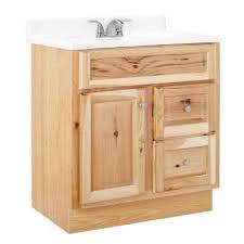 Glacier Bay Hampton 30 In W X 21 In D X 33 5 In H Bathroom Vanity Cabinet Only In Natural Hickory Hnhk30dy The Home Depot Bathroom Vanity Base Vanity Cabinet Bathroom Vanity