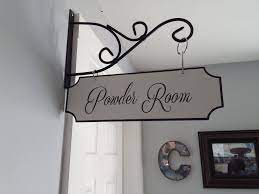 Powder Room Sign Personalized Street Etsy Powder Room Decor Powder Room Signs Craft Room Signs