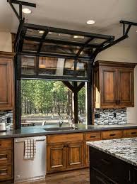 Garage Door Style Window In The Kitchen Neat Idea If You Have An Outdoor Kitchen Patio House Design Home Home Decor