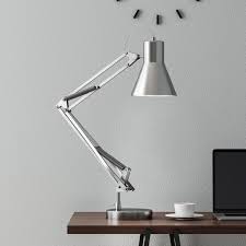 Architect Desk Lamp Led Task Light With Adjustable Swing Arm For Home And Office Includes Energy Efficient Light Bulb By Lavish Home Brushed Steel Walmart Com Walmart Com