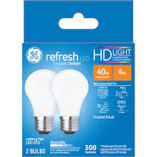Ceiling fans are a great invention: Ge Refresh Daylight Hd 40w Replacement Led Light Bulbs Ceiling Fan Medium Base White A15 2 Pack Led Bulbs Meijer Grocery Pharmacy Home More