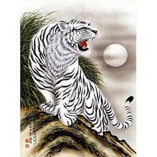 Puzzlepeek Korean Art Jigsaw Puzzle 1000 Piece White Tiger White Tiger Korean Art Lion Sculpture