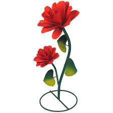 Copper tulip, metal flower, garden sculpture unusual flower yard art anniversary birthday recycled metal flower garden sunflower, aluminum, yard art, lawn stake. Large Painted Metal Garden Flowers Peonies