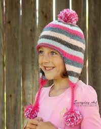 Everyday Art Children S Knit Ear Flap Hat Pattern Knitted Hats Knitting Patterns Free Hats Knitting
