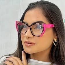 V cute cheetah&pink glasses