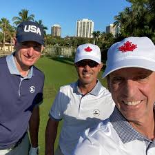 Captains, my captains. A fun day with the @presidentscup captains in Fla.,  at the @first.onsite Canada-vs-USA cup. These guys are ready for Montreal  in September. @mweirsy