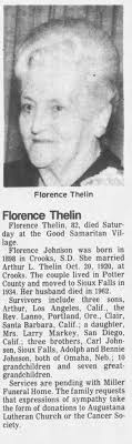 Florence Conroy Johnson Thelin Obit
