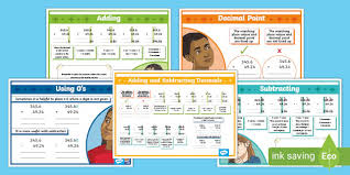 Use zeros as place holders, as needed. Addition And Subtraction Of Decimals With Examples Posters