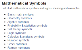 Mathematical Symbols List X Basic Math Math Mathematical Analysis