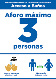 Obispos piden al presidente ampliar aforo permitido en iglesias. Cartel Covid Aforo En Bano Soy Caravanista